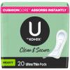 U by Kotex Ultra Thin Pads, Clean & Secure, Heavy Absorbency, 20 Count (Packaging May Vary) view 1