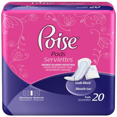 Poise Extra Absorbency Pads - 20 ea