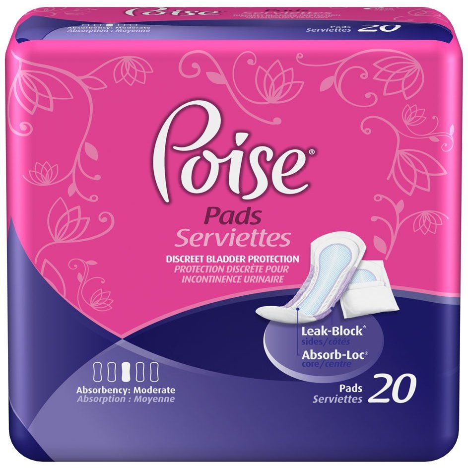 Poise Extra Absorbency Pads - 20 ea