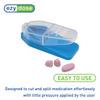 EZY DOSE Pill Cutter and Splitter, Safely Cuts Large, Small and Tiny Pills, Vitamins, Tablets in half, Accurate Easy Cutting, Stainless Steel Blade, Travel Sized, Easy to Use, Color May Vary, BPA Free view 2