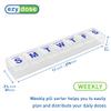 EZY DOSE Weekly (7-Day) Pill Case, Medicine Planner, Vitamin Organizer Box, 3X-Large Compartments to Secure Prescription Medication and Prevent Accidental Spilling, Clear Lids, BPA Free view 2