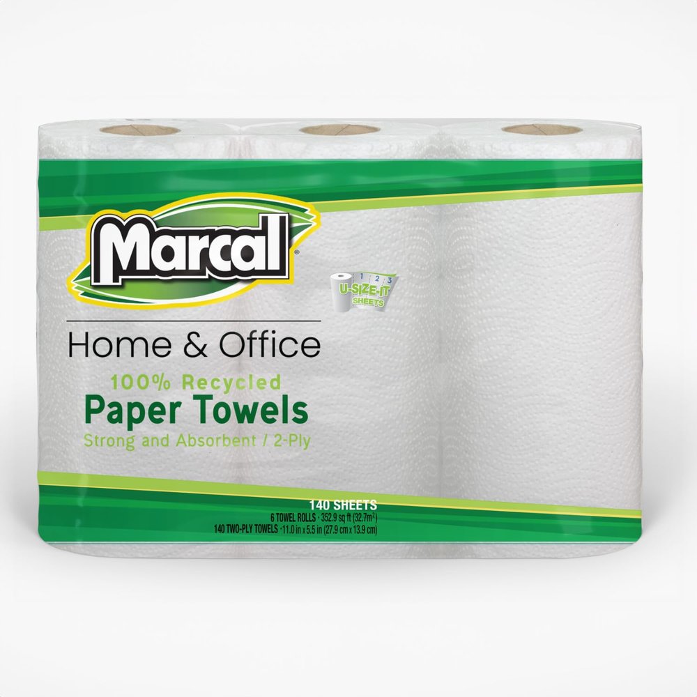 Marcal(R) Select-A-Size Maxi Roll Towels, 140 Sheets (Pack of 6),White