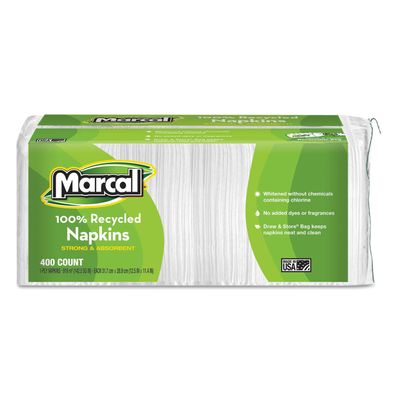 MRC6506PK - Marcal Manufacturing, LLC Small Steps 100% Recycled Lunch Napkins