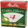 Melitta #4 Cone Coffee Filters, White, 100 Count - Packaging May Vary view 1