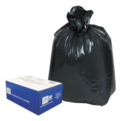 Webster Classic 242315B 2-Ply Low-Density Can Liners, 7-10gal, .6mil, 24 x 23, Black (Case of 500)