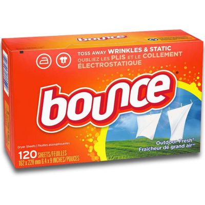 Bounce Fabric Softener Dryer Sheets, Outdoor Fresh Scent, 120 Count