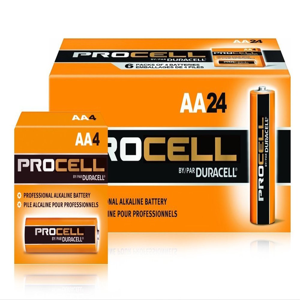 PROCELL AA Alkaline Batteries, 1.5V, 24 Pack for Professional Devices