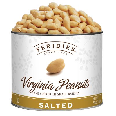 FERIDIES Extra Large Salted Virginia Peanuts, 36oz Can