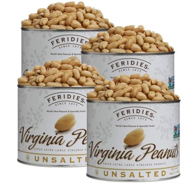 4 Pack-36oz Can Unsalted Virginia Peanuts