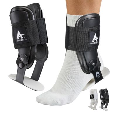 Active Ankle T2 Ankle Brace, Black, Small, for Men & Women, Supports Stability