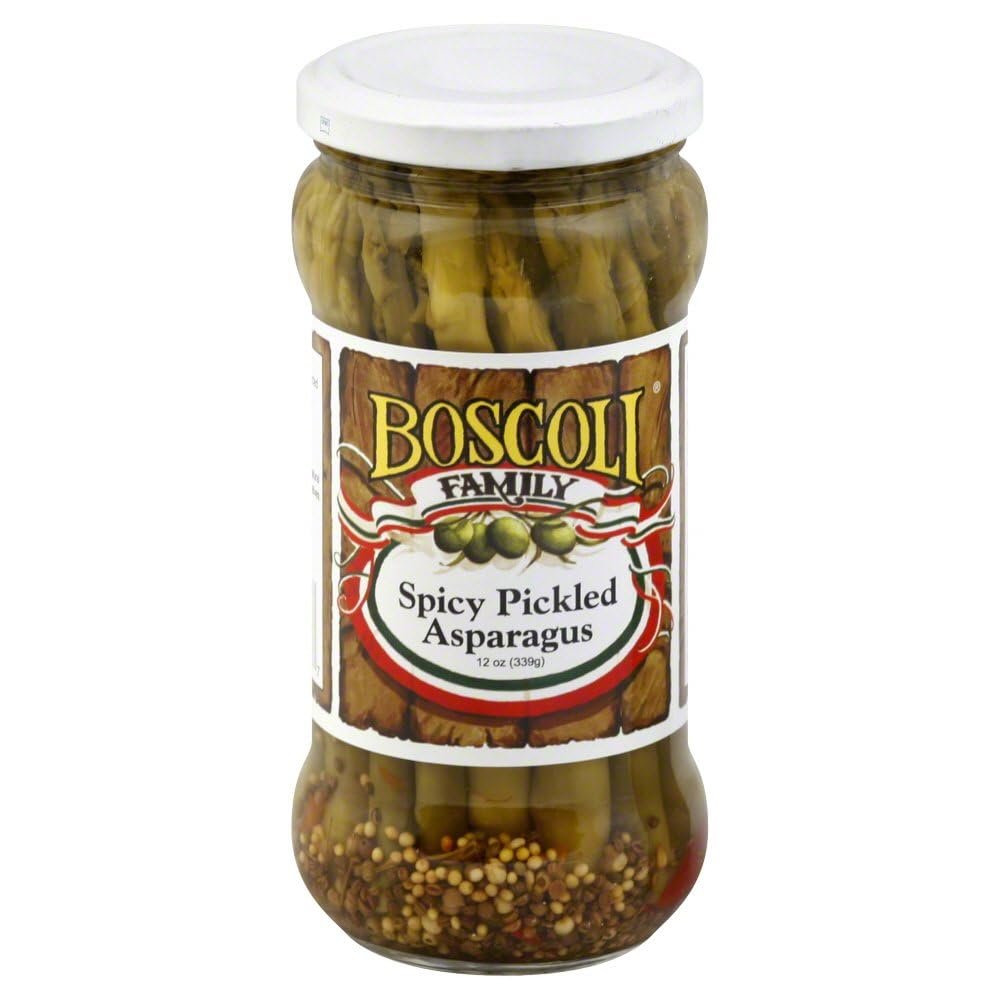 Boscoli, Spicy Pickled Asparagus, 12 OZ (Pack of 6)