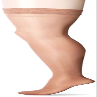 Activa Ultra Sheer 9-12 mmHg Thigh High with Lace Top, Suntan, Size D