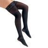 Activa 20-30 mmHg Soft Fit Thigh High with Lace Top Socks, Black, Small view 1