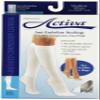 Activa Anti-EMB 18 mmHg Knee High Closed Toe Stockings, White, Medium view 2