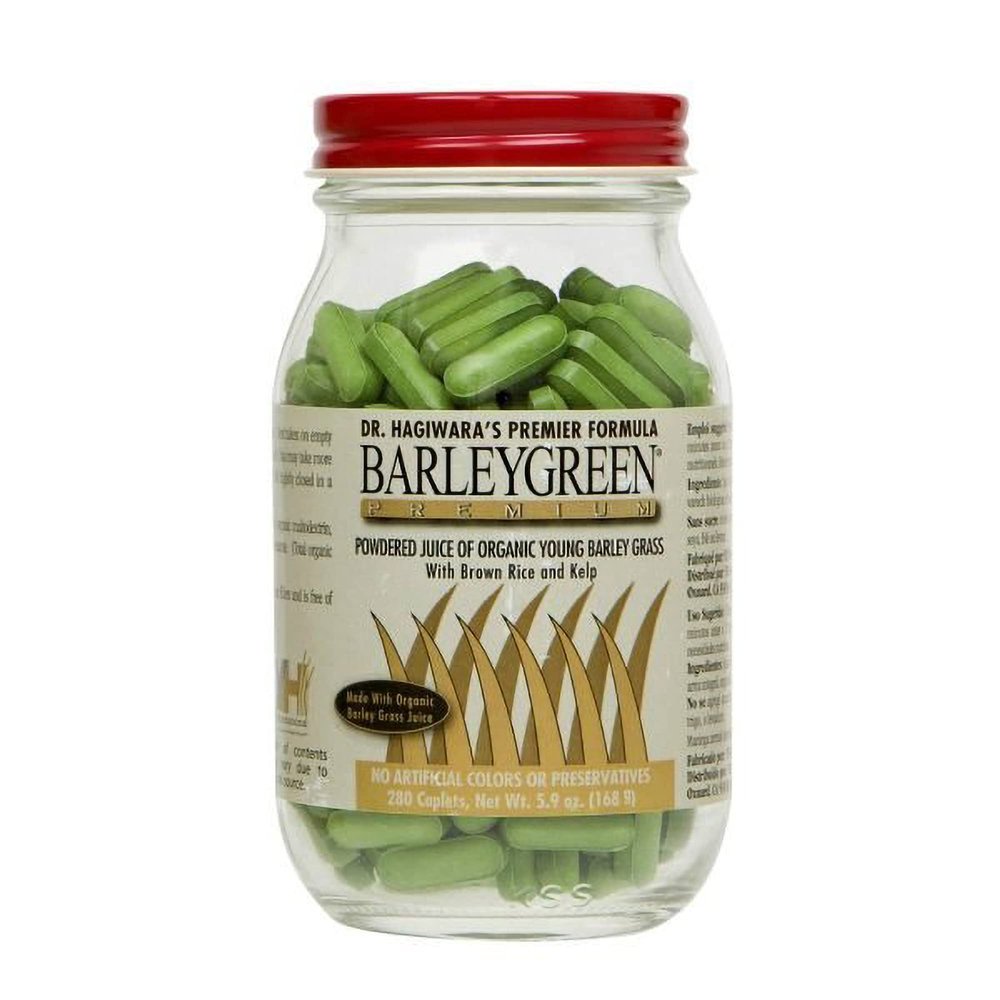 BARLEYGREEN Dr. Hagiwara's Premium Caplets Vegetable Supplement w/Kelp & Brown Rice (280 Tablets)
