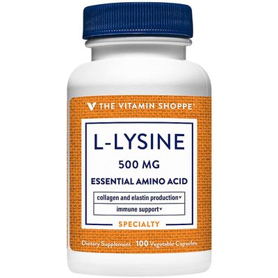 The Vitamin Shoppe L-Lysine 500MG - Immune Support, Collagen Formation & Calcium Absorption, Essential Amino Acid (100 Capsules)