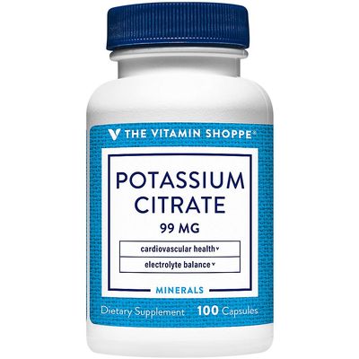 The Vitamin Shoppe Potassium 99MG - Heart Health, Blood Pressure & Electrolyte Balance Support, Essential Mineral (100 Capsules)