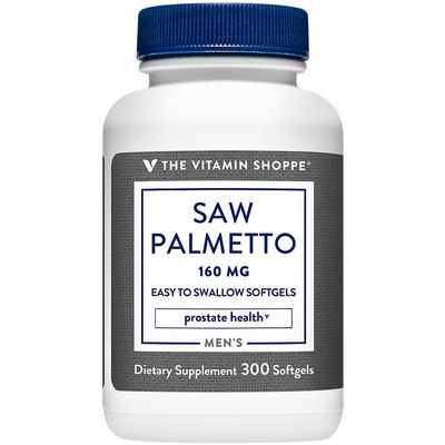 The Vitamin Shoppe Saw Palmetto Extract 160mg, Supplement for (300 Softgels)