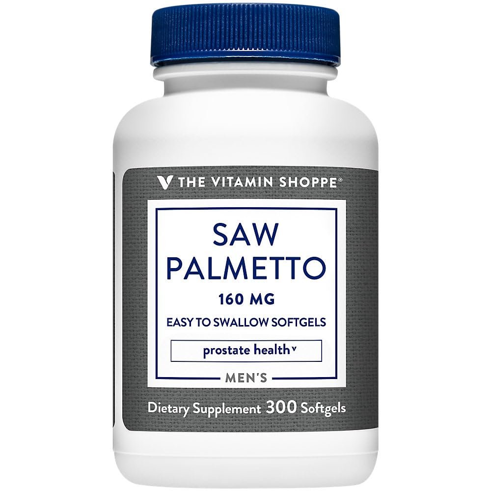 The Vitamin Shoppe Saw Palmetto Extract 160mg, Supplement for (300 Softgels)