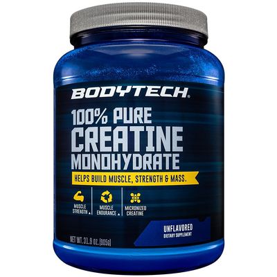BODYTECH 100% Pure Creatine Monohydrate Powder - Micronized for Maximum Absorption - Supports Muscle Strength & Power Output - Unflavored (31.9 oz, 181 Servings)