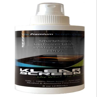 Klear Screen Premium Cleaner Spray One 8oz Bottles TV Screen Cleaner, Computer Screen Cleaner Phone, Ipad, Made in The USA