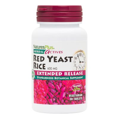 NaturesPlus Herbal Actives Red Yeast Rice, Extended Release - 30 Tablets - Non-GMO, Vegetarian, Gluten Free - 30 Servings