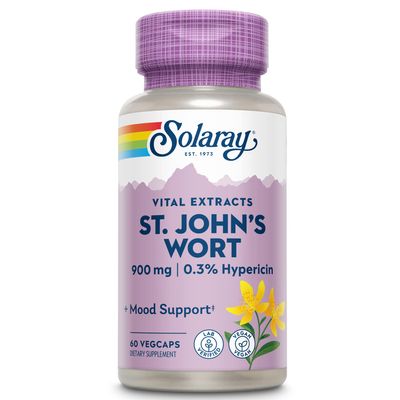 SOLARAY St. Johns Wort Aerial Extract 450mg Two Daily | Mood & Brain Health Support | 0.3% Hypericin | 60ct, 30 Serv.