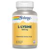 SOLARAY L Lysine 500 mg Capsules - Free-Form Essential Amino Acids Supplement - Powerful Wellness Support with L-Lysine Amino Acid - Lab Verified, 60-Day Guarantee, 120 Servings, 120 VegCaps view 1