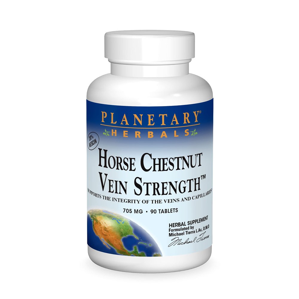 Planetary Herbals Horse Chestnut Vein Strength 705mg, Supports The Integrity Of The Veins And Capillaries 90 capsules