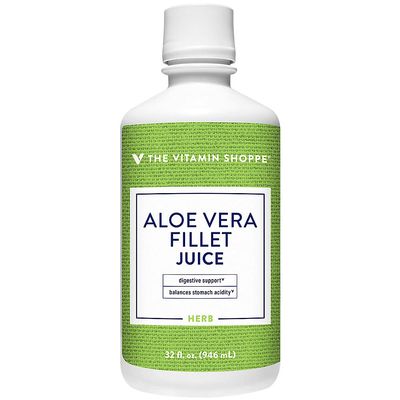 The Vitamin Shoppe Organic Aloe Vera Fillet Juice - No Water Added - Soothing for Digestive Discomfort (32 Fluid Ounce)