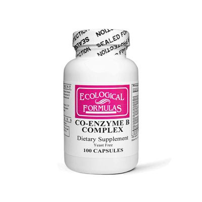 Ecological Formulas Co-Enzyme B Complex Capsules, Creamy White, 100 Count, 522021