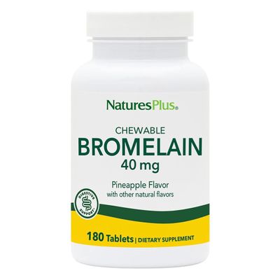 NaturesPlus Chewable Bromelain - 180 Tablets - Natural Proteolytic Enzyme Supplement - Supports Digestion, Joint & Muscle Health - Vegan, Gluten Free - 180 Servings