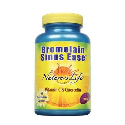 Bromelain Sinus Ease with Vitamin C & Quercitin (100 Vegetarian Capsules)