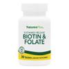 NaturesPlus Biotin & Folic Acid (Folate) - 30 Sustained Release Tablets - Vitamin B Complex for Energy, Beauty, Metabolism & Immune Health - Supports Healthy Skin, Nails & Hair - 30 Servings view 1