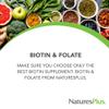 NaturesPlus Biotin & Folic Acid (Folate) - 30 Sustained Release Tablets - Vitamin B Complex for Energy, Beauty, Metabolism & Immune Health - Supports Healthy Skin, Nails & Hair - 30 Servings view 3