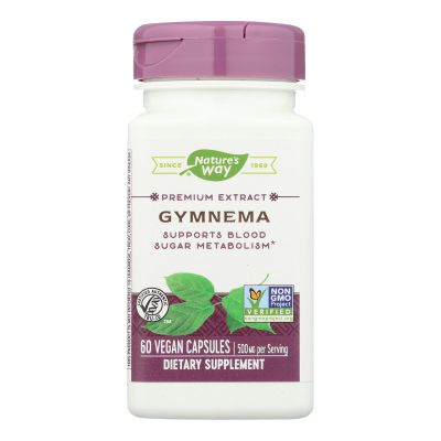 Natures Way Gymnema Standardized 60 Vegetarian capsule, 60 ct