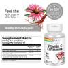 SOLARAY Vitamin C & Echinacea Root | Healthy Immune System Support w/ 500 mg VIT C & 300 mg Echinacea Per Capsule | Non-GMO & Vegan | 120 VegCaps view 3