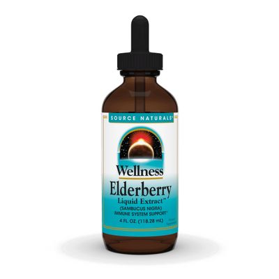 Source Naturals Wellness Elderberry Liquid Extract, for Immune System Support* - Sambucus nigra - 4 Fluid oz