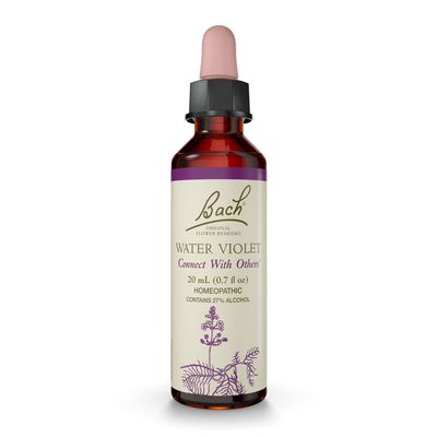 Bach Original Flower Remedies, Water Violet - Connect with Others - Natural Homeopathic Flower Essence for Emotional Balance - Vegan, Gluten Free, Sugar Free - 20mL Dropper