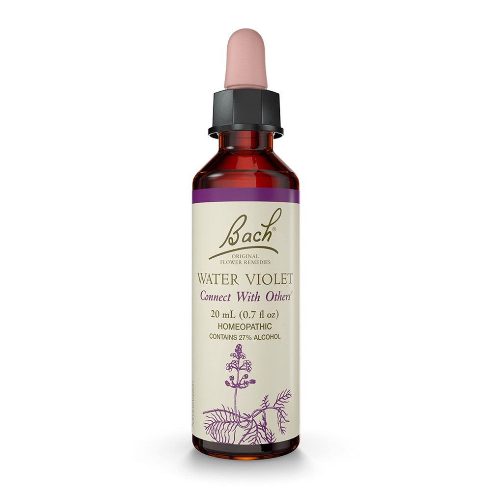Bach Original Flower Remedies, Water Violet - Connect with Others - Natural Homeopathic Flower Essence for Emotional Balance - Vegan, Gluten Free, Sugar Free - 20mL Dropper