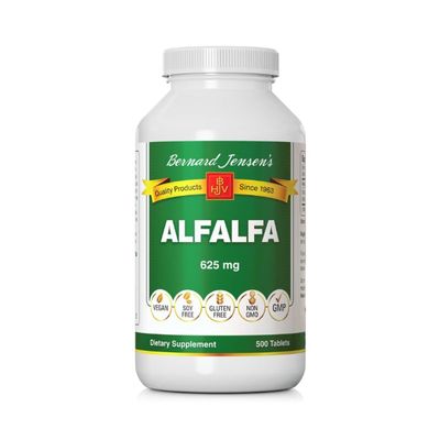 Bernard Jensen's Alfalfa Leaf Tablets - 625mg - 500 Tablets