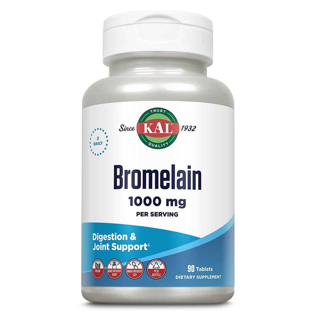 KAL Bromelain Tablets, 1000 mg, 90 Count
