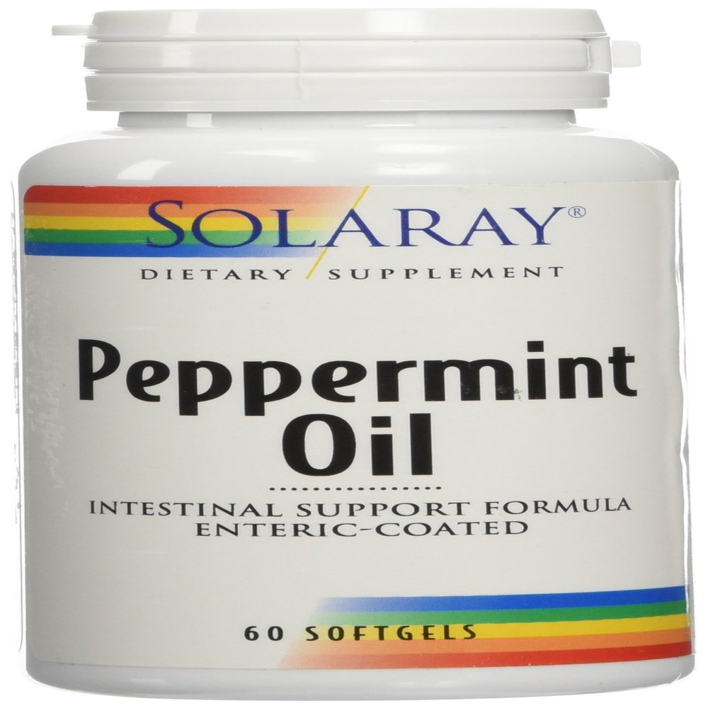 Solaray - Peppermint Oil, 60 softgels