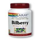 Solaray - Bilberry Extract, 120 capsules
