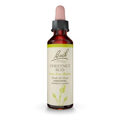 Bach Original Flower Remedies, Chestnut Bud - Learn from Mistakes - Natural Homeopathic Flower Essence for Emotional Balance - Vegan, Gluten Free, Sugar Free - 20mL Dropper