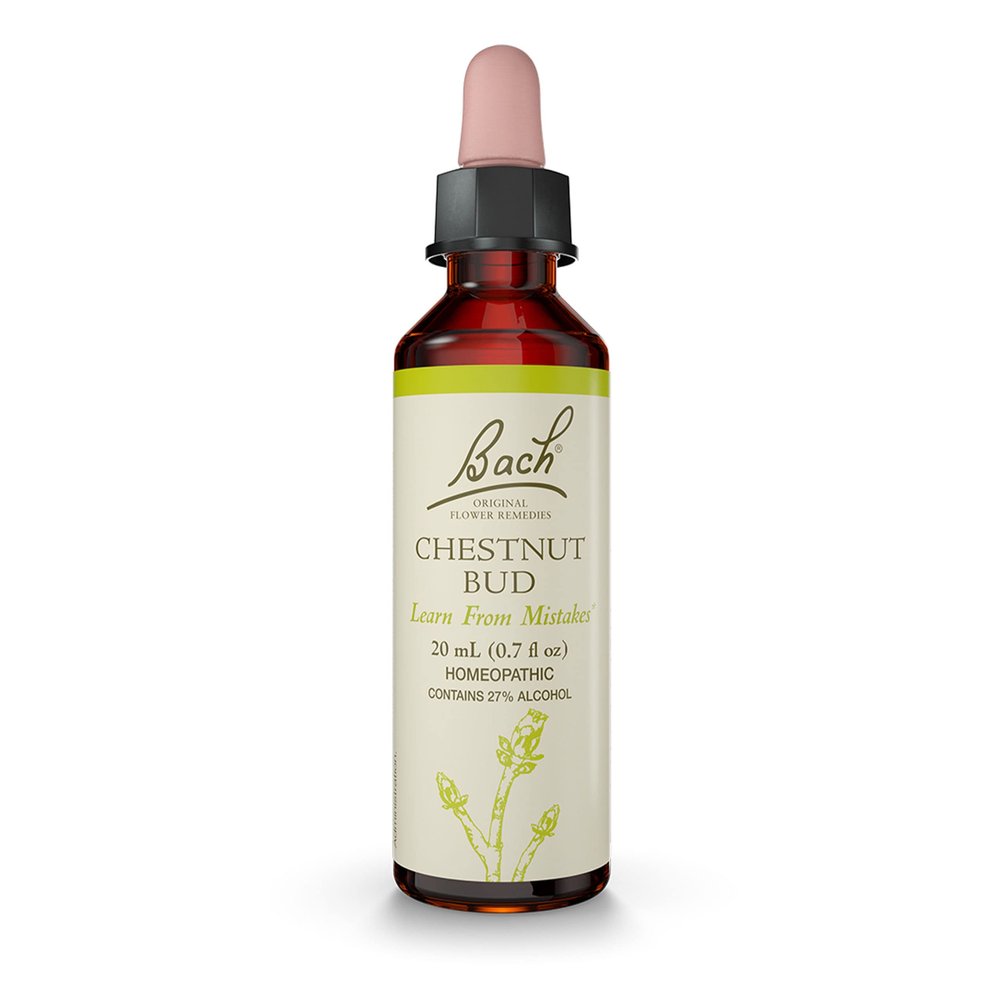Bach Original Flower Remedies, Chestnut Bud - Learn from Mistakes - Natural Homeopathic Flower Essence for Emotional Balance - Vegan, Gluten Free, Sugar Free - 20mL Dropper