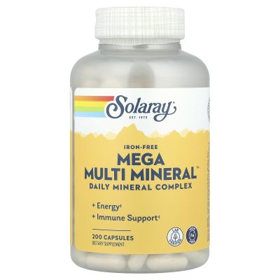 Solaray Mega Multi Mineral, 200 Capsules
