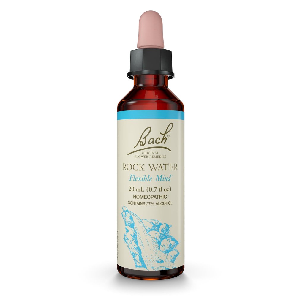 Bach Original Flower Remedies, Rock Water - Flexible Mind - Natural Homeopathic Flower Essence for Emotional Balance - Vegan, Gluten Free, Sugar Free - 20mL Dropper