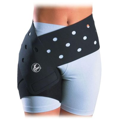 Cramer Groin Hip Spica Support For Groin Strain, Groin Sprain, Hip Replacement, Sporting & Hip Flexor Injuries, Sciatica Nerve Ache Relief, Adjustable Neoprene Compression Wrap, Injury Recovery, Black