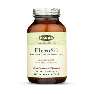 Flora FloraSil 90 Veg Capsules - Silica Supplement with Horsetail Extract for Healthy Hair, Skin, and Nails* - Supports Collagen Formation